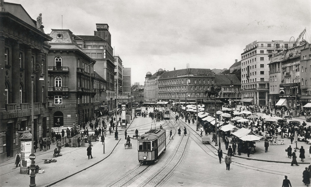 Trg bana Jelačića oko 1940. godine
